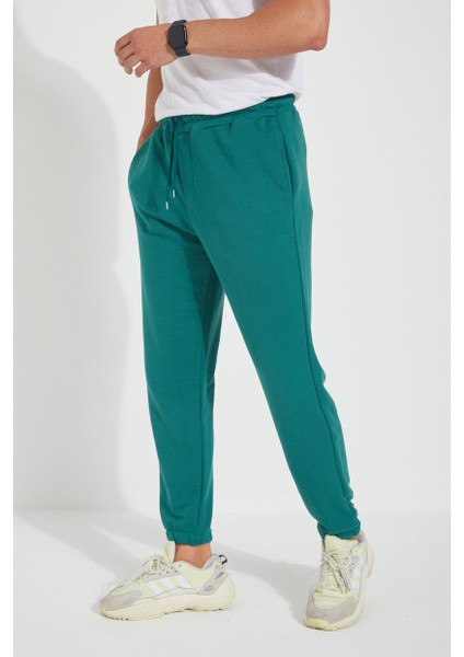 Erkek 3 Iplik Cepli Beli ve Paçası Lastikli Düz Eşofman Altı fırsatları