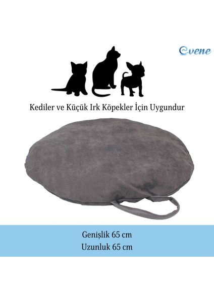 Kedi Yatağı Evcil Hayvan Kedi Minderi 65 cm Evcil Hayvan Simit Yuvarlak Yumuşak Yatak Minder