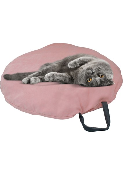 Kedi Yatağı Evcil Hayvan Kedi Minderi 65 cm Evcil Hayvan Simit Yuvarlak Yumuşak Yatak Minder