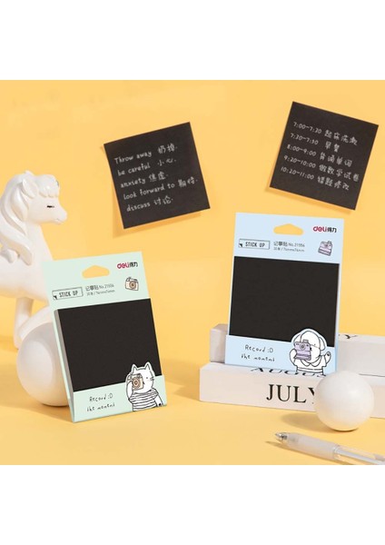 Sticky Notes Siyah Yapışkanlı Not Kağıdı 74X74MM 30YP. 21556