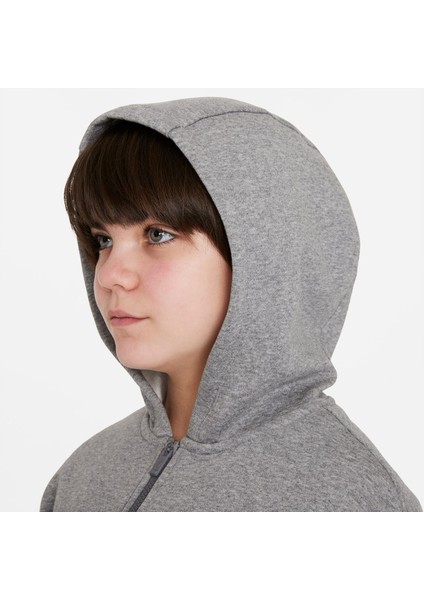 Sportswear Club Fleece Çocuk Gri Kapüşonlu Sweatshirt DC7118 fiyatları