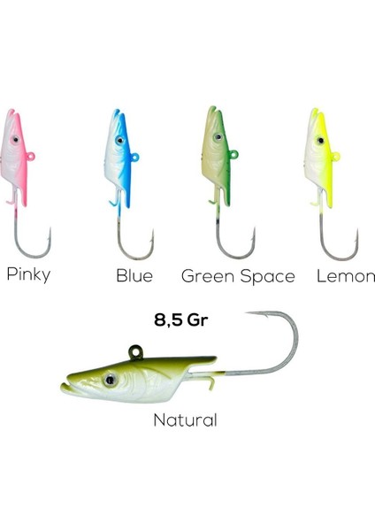Salt Eel 8,5 gr Jighead Natural