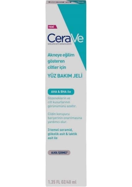 Akneye Eğilimli Cilter Için Yüz Bakım Jeli 40 ml