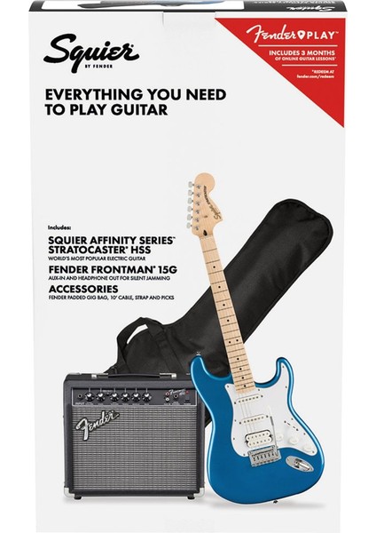 Affinity Strat HSS Frontman 15G Lake Placid Blue Elektro Gitar Seti fiyatları