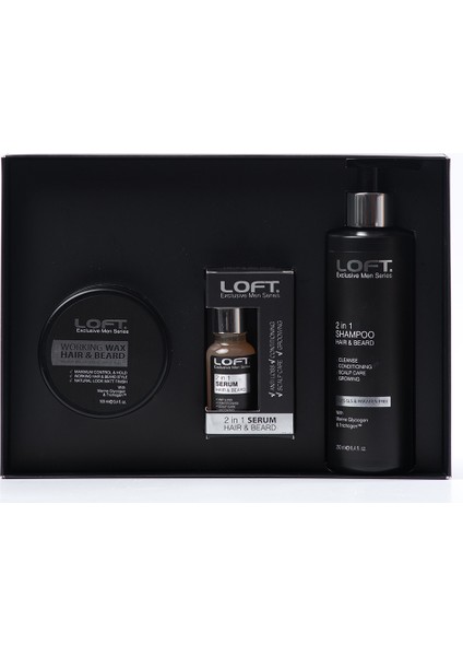 Exclusive Men Series Gift Set Parabensiz Şampuan + Serum + Maske