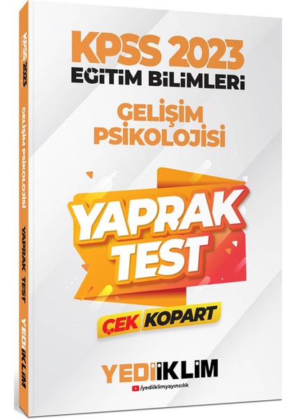 2023 KPSS Eğitim Bilimleri Gelişim Psikolojisi Çek Kopart Yaprak Test