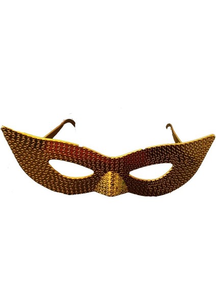 Halloween Batgirl Parti Gözlüğü Altın Renk 1 Adet