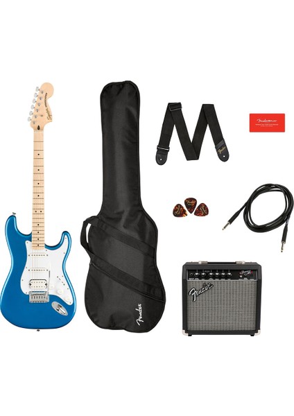 Affinity Strat HSS Frontman 15G Lake Placid Blue Elektro Gitar Seti