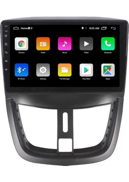 Peugeot 207 Android Carplay Multimedya Ekran Teyp 2GB+32GB modelleri