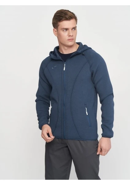 Softshell Hoodie - Erkek Lacivert Spor Sweatshirt - 101028.331