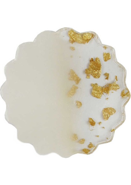 Epoksi Yuvarlak 7 cm Sedefe Altın 1 Adet