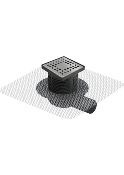 Çelik Çerçeveli 10X10 cm Süzgeç Q 70 Yan Çıkış