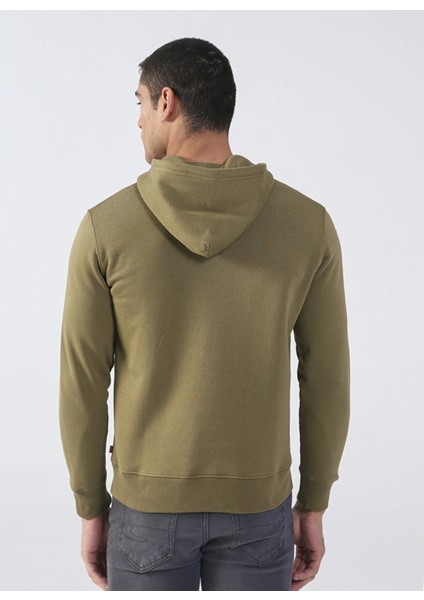 Erkek Kapüşonlu Yeşil Sweatshirt - A2825-0010 fırsatları