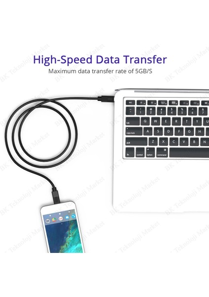 1 Metre Type-C To Type-C 3A Hızlı Data/şarj Kablosu