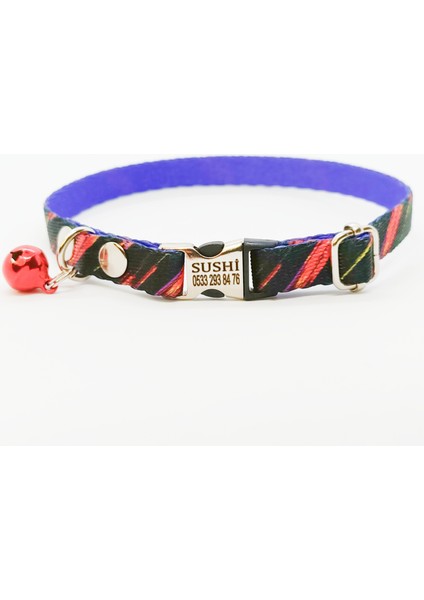 Metal Kilitli Siyah Kırmızı Isimli Kedi Tasması, Isimlikli Siyah Kırmızı Kedi ve Köpek Tasması, Isimli Kedi Tasması fiyatları