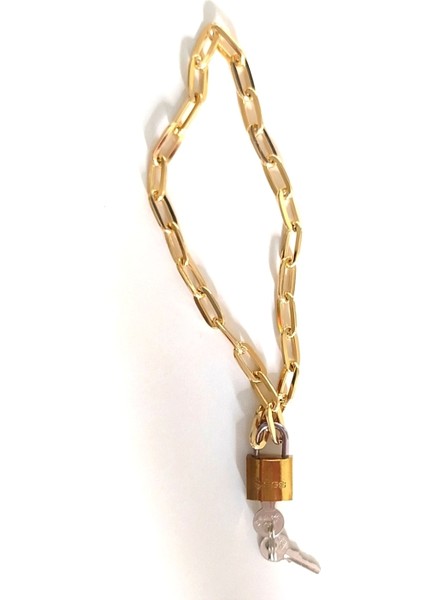 Zincirli Kilit Yurt Dolabı Kilidi Spor Dolap Kilidi Asma Kilit Paslanmaz 35cm