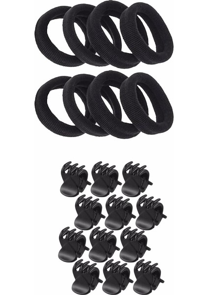 Siyah Kalın Lastik Toka- Havlu Toka- Tırmık Toka Seti