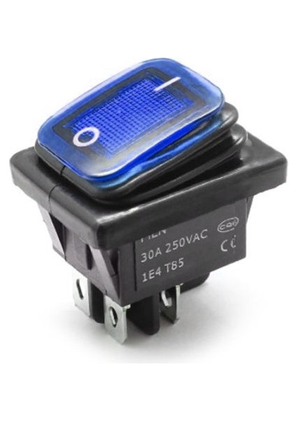 Kcd3 15A Su Geçirmez Mavi Işıklı On-Off-On Anahtar