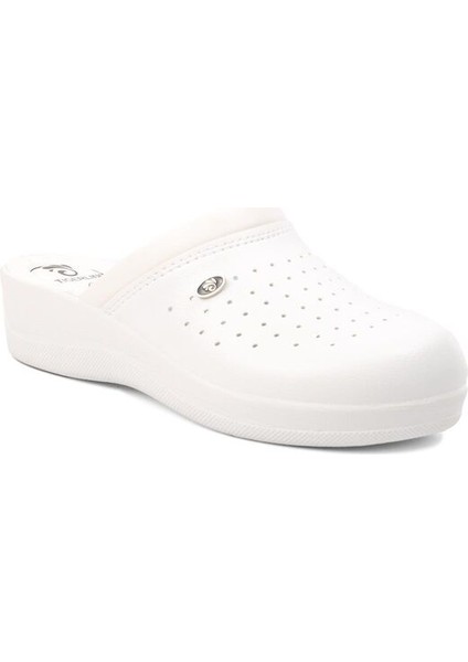 Beyaz Önü Kapalı Sabo Kadın Terlik
