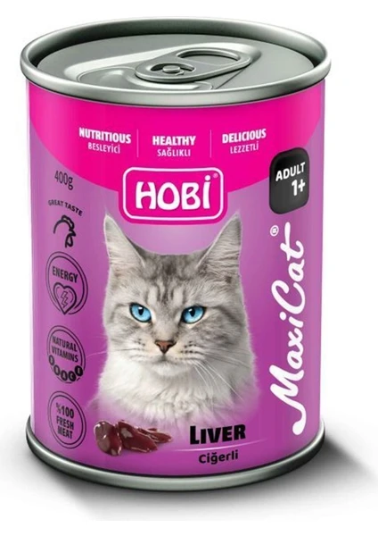 Maxicat Ciğerli Kedi Konserve 400 gr x 20