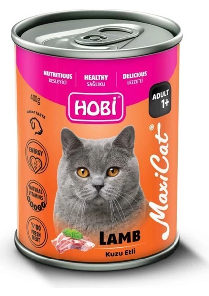 Maxicat Kuzu Etli Kedi Konserve 400 gr x 20