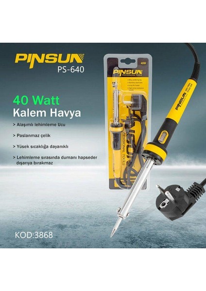 Pınsun PS-640 40WATT Kalem Havya