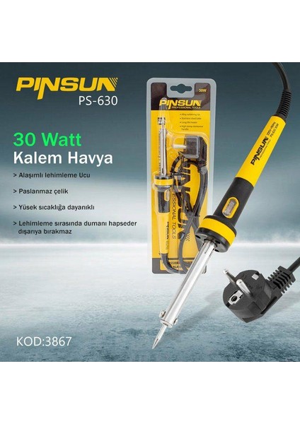 Pınsun PS-630 30WATT Kalem Havya
