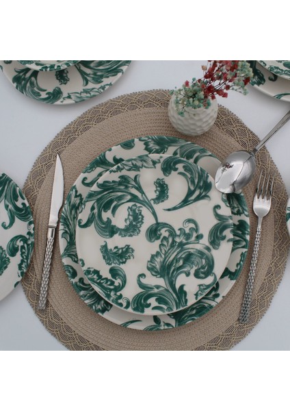 Sena 24 Parça 6 Kişilik Yemek Takımı- Yeşil fiyatları