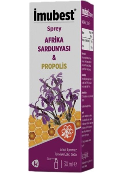 Imubest Afrika Sardunyası & Propolis Sprey 30 ml