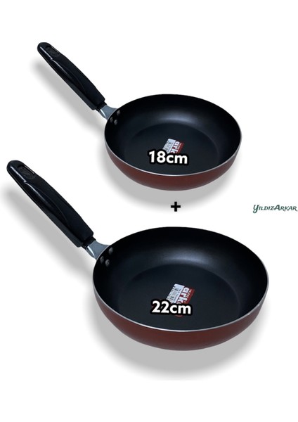 Çapar Group Teflon Omlet Tavası & Yumurta Sahanı 2'li (22-18CM)