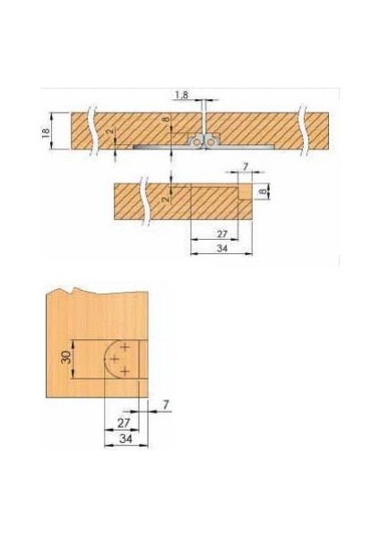 Mepa MKM04 Krom Masa Menteşesi (2 Adet)