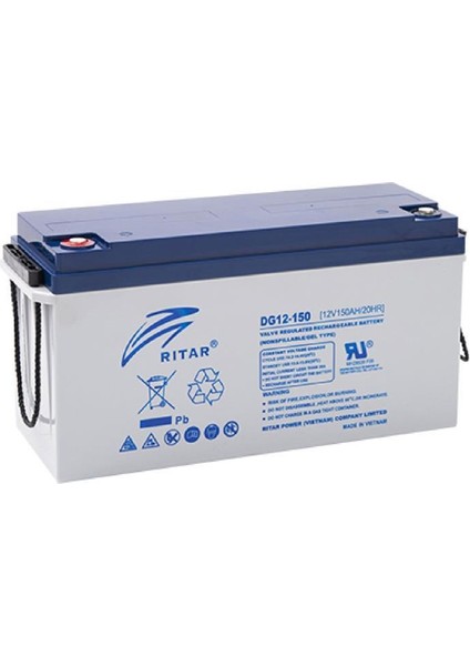 Ritar 12 Volt 150 Amper Jel Akü Derin Döngü DG12-150 Deep Cycle