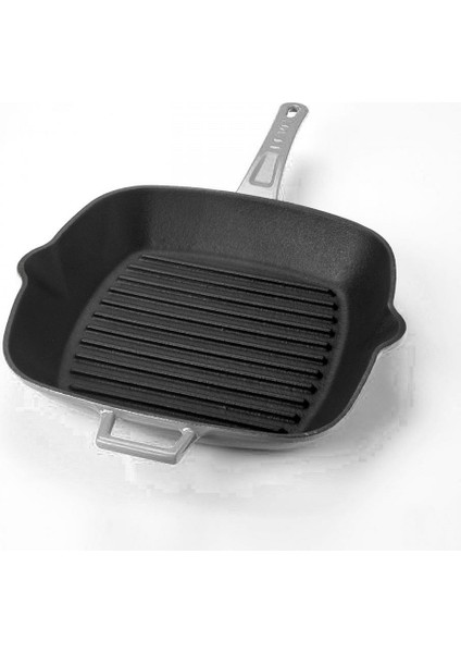 Döküm Izgara Tava, Metal Saplı. Ölçü 26X26CM. - Gri fiyatları