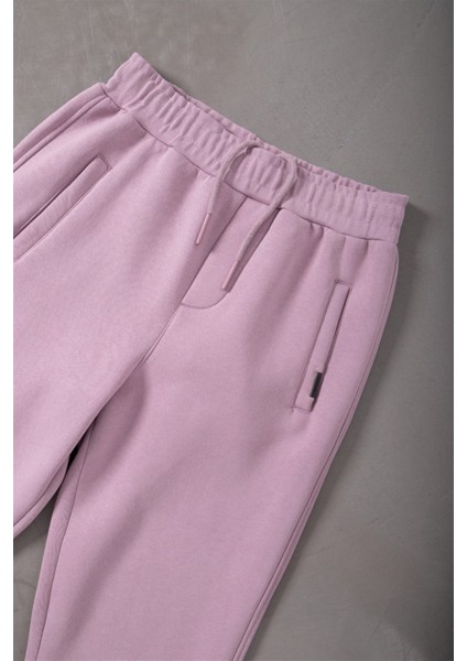 Regular Paçası ve Beli Lastikli Eşofman Kirli Pembe modelleri
