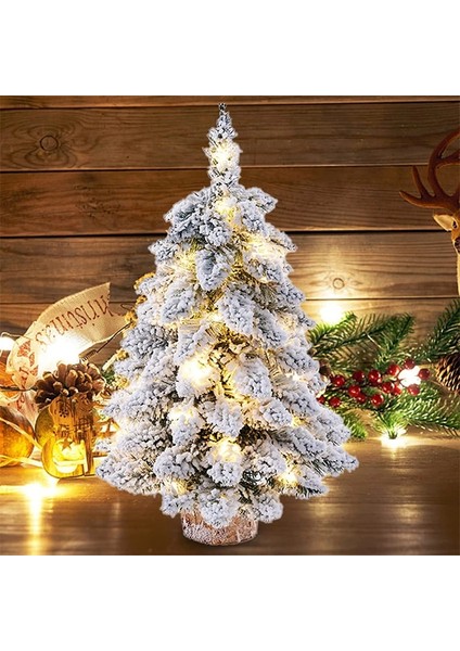 LED Işıklı Yapay Mini Noel Ağacı Seti 60 cm. - Yeşil (Yurt Dışından)
