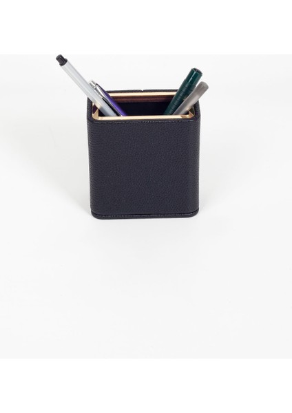 Masaüstü Deri Gold Detaylı Kalemlik Siyah fiyatları