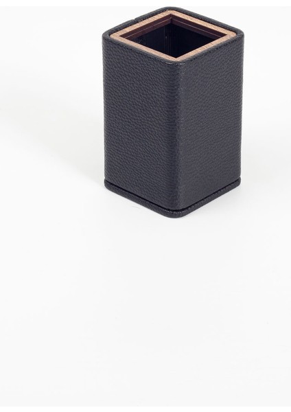 Masaüstü Küçük Ahşap Detaylı Kalemlik Siyah indirimleri