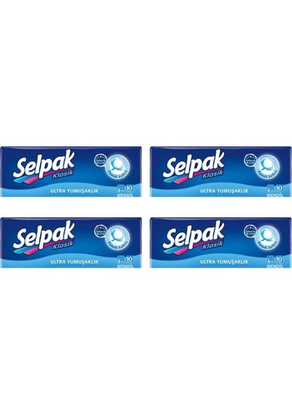 Klasik Cep Mendili 10'lu Paket X4 Paket