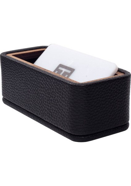 Deri Ahşap Detaylı Kartvizitlik Siyah indirimleri