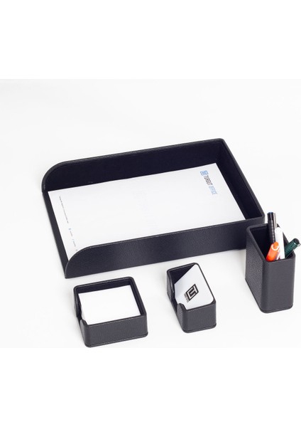 Felix Deri Masaüstü Seti 4 Parça Siyah fiyatları