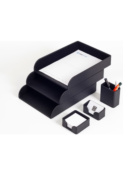 Felix Deri Masaüstü Seti 6 Parça Siyah fiyatları