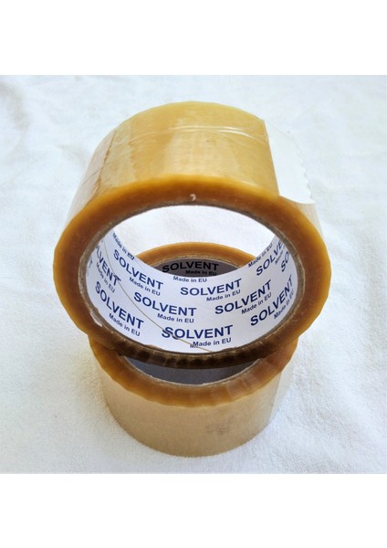 Solvent Şeffaf Süper Yapışkanlı Koli Bandı 50 mm x 60 Metre 3 Adet