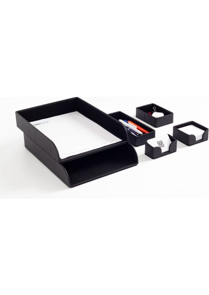 Felix Masaüstü Deri Organizer Seti 6 Parça Siyah fırsatları