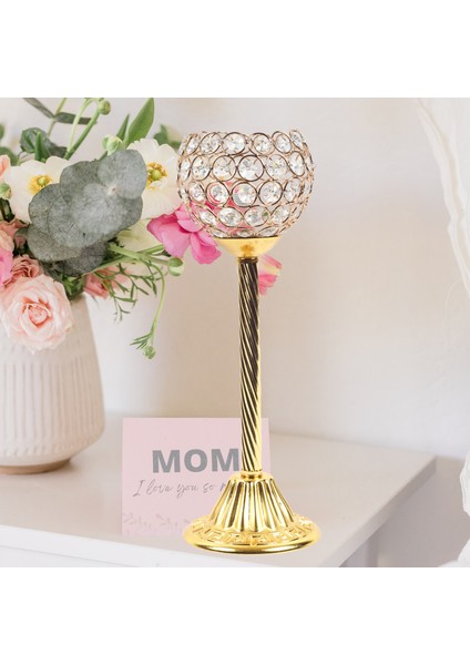 Kristal Şapka Gold Metal Şamdan modelleri