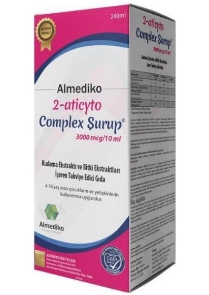 2-Aticyto Complex Şurup Bitki Ekstraktlı Takviye Edici Gıda 240 Ml