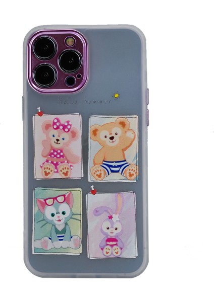 Apple iphone 13 Pro Max Uyumlu Lopard Desen Seri Arka Koruma