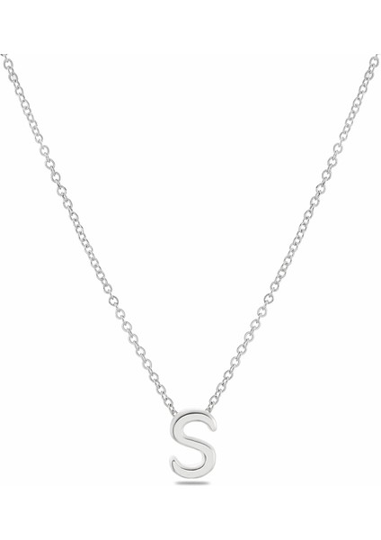 S Harfli Gümüş Zincir Kolye ERVK0931