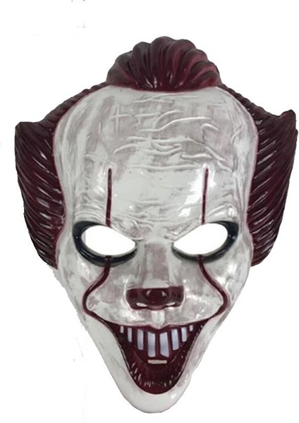 Halloween Plastik Katil Palyaço Maskesi Killer Clown Mask
