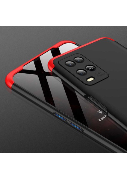 Oppo A54 4g ile Uyumlu Kılıf 3 Parçalı Tam Koruma Dayanıklı Soft Ince Kılıf