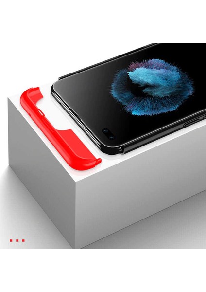 Oppo Reno 4 Lite ile Uyumlu Kılıf 3 Parçalı Tam Koruma Dayanıklı Soft Ince Kılıf